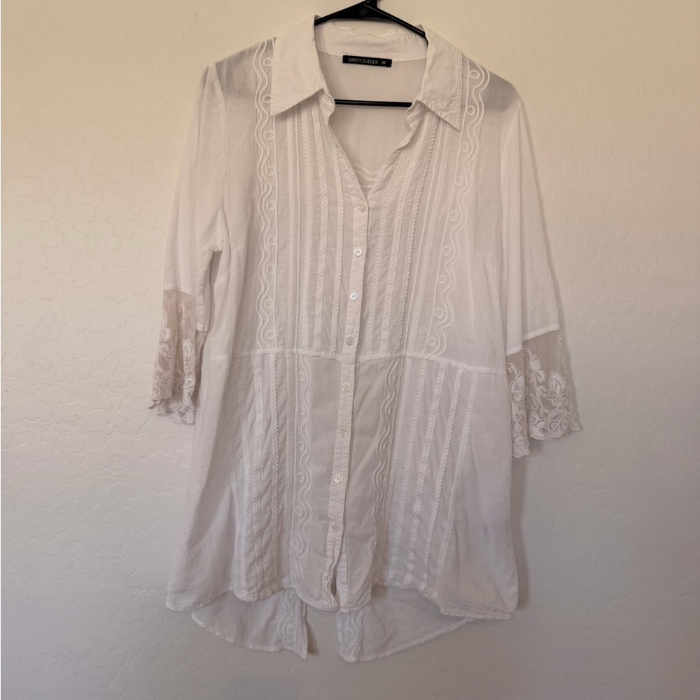 Gretty Zeuger MARLA COTTON BLOUSE size medium.
